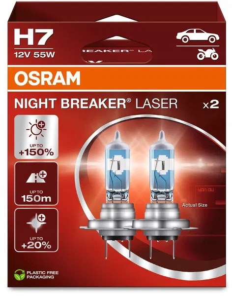 OSRAM H7 Night Breaker Laser Next Generation +150%, 2 szt.