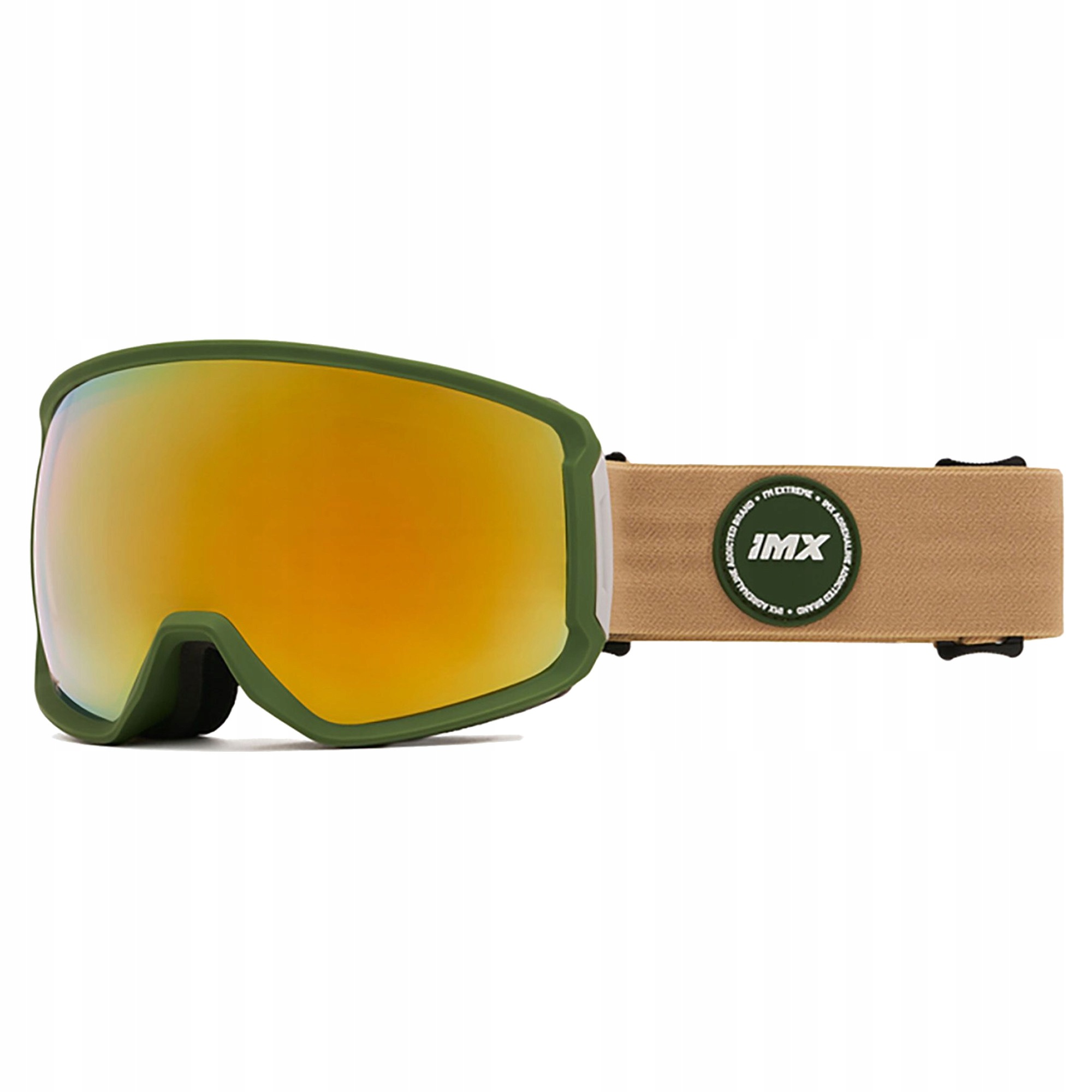 Snowboardové Brýle IMX Peak Green Matt/sand Dvojsklení Gold Iridium