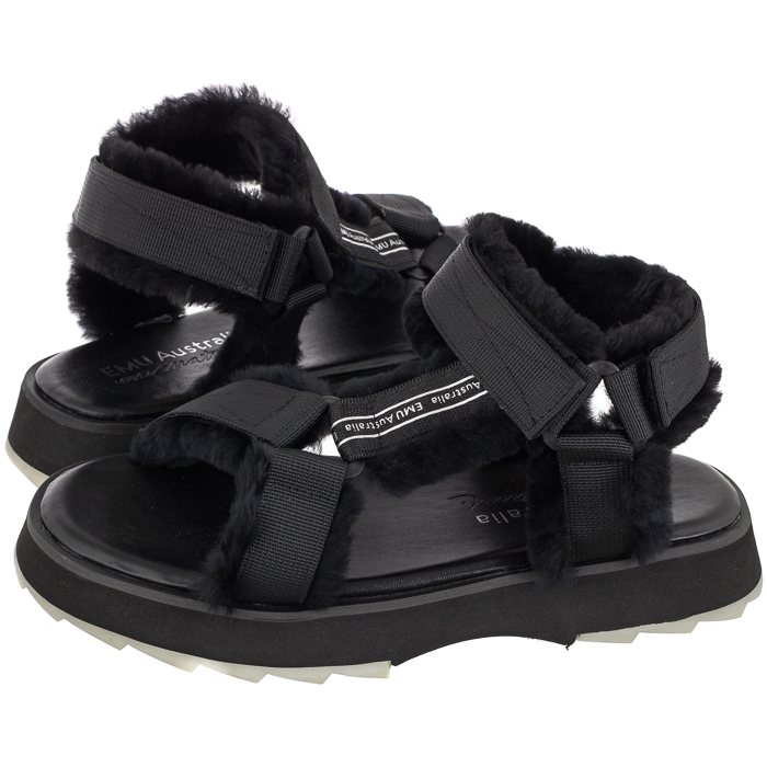 Dámské sandály Emu Australia Raven Black W12699 Černé