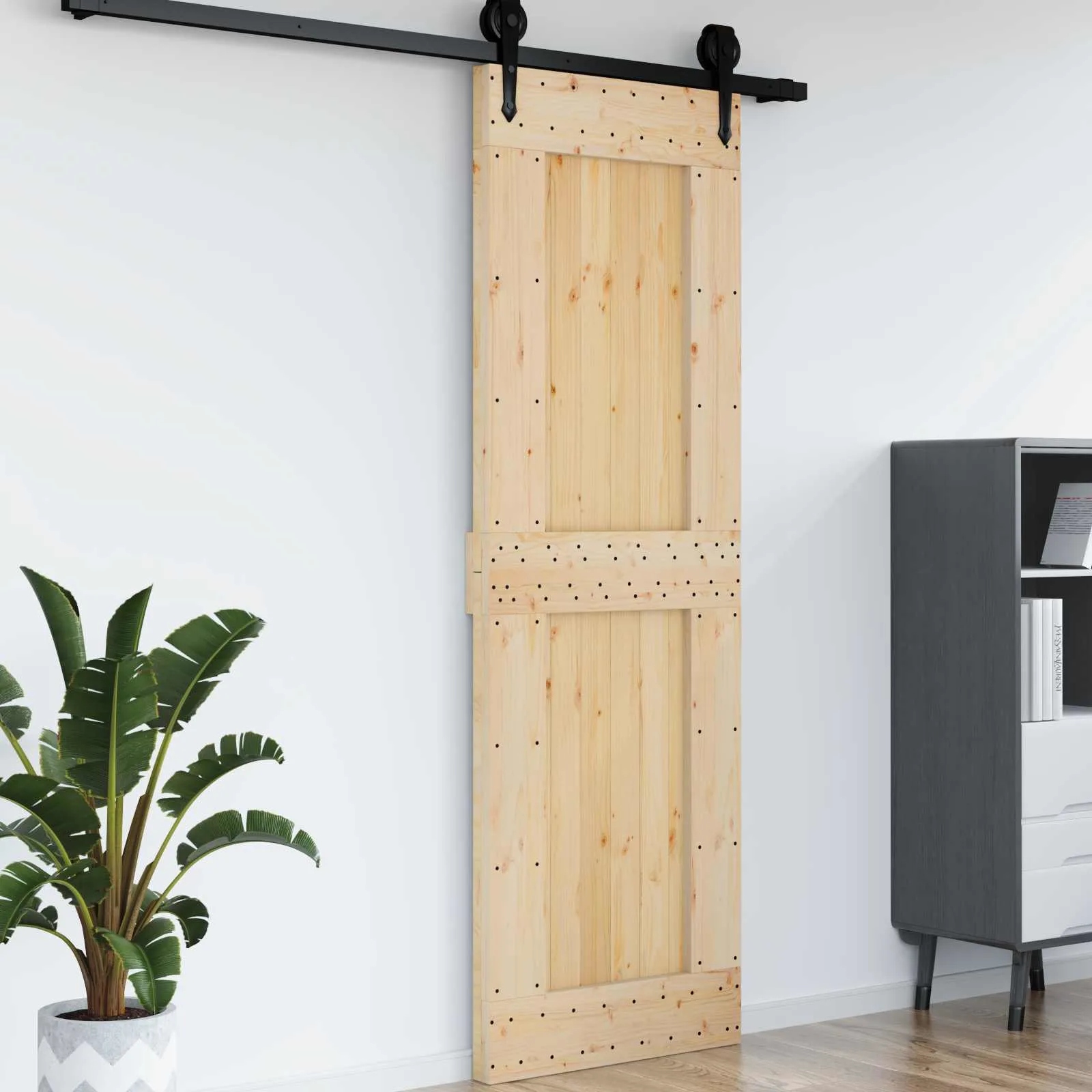 vidaXL Dveře Narvik Přírodní 70 x 210 cm Masivní borové dřevo