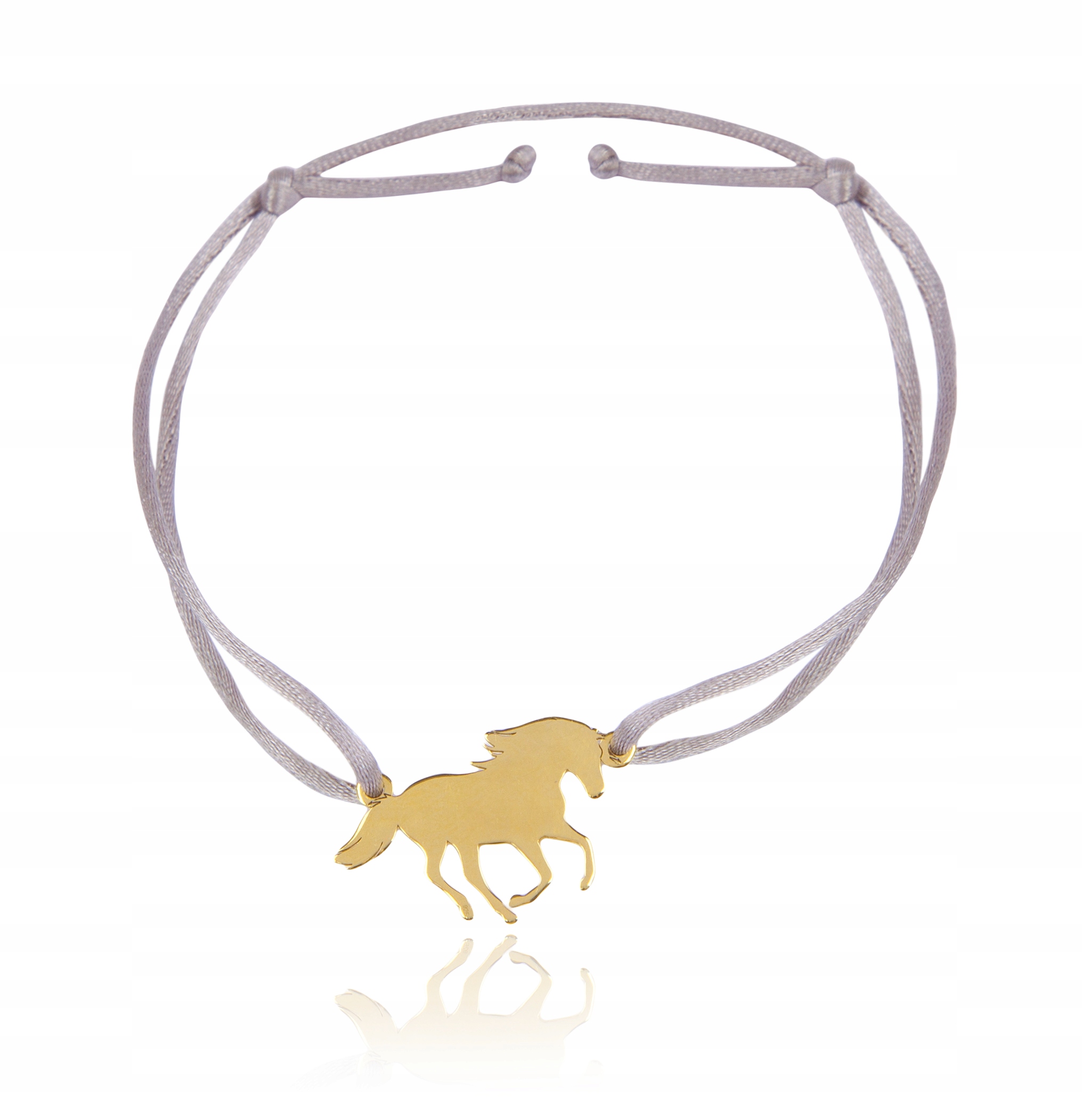 

Bransoletka sznurkowa koniki koń srebro 925