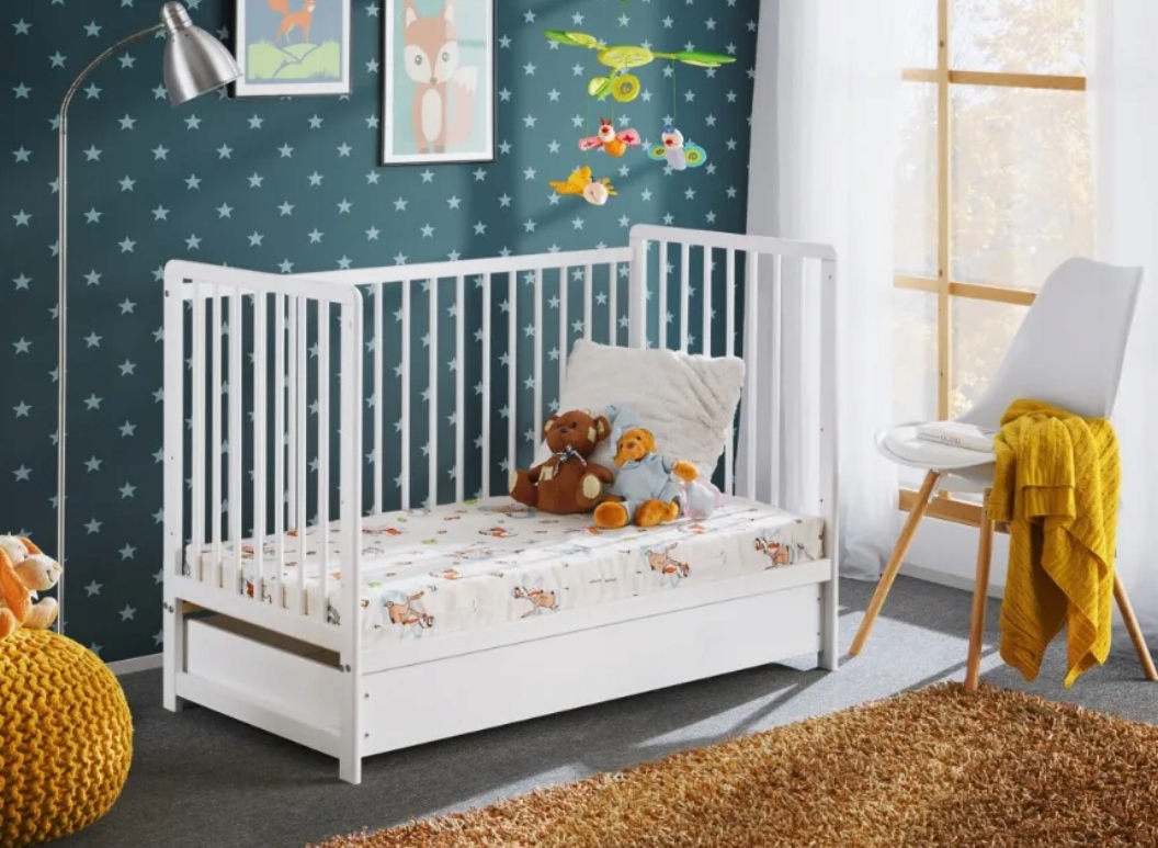 Łóżeczko dziecięce białe COPI II + pojemnik Typ łóżeczko drewniane