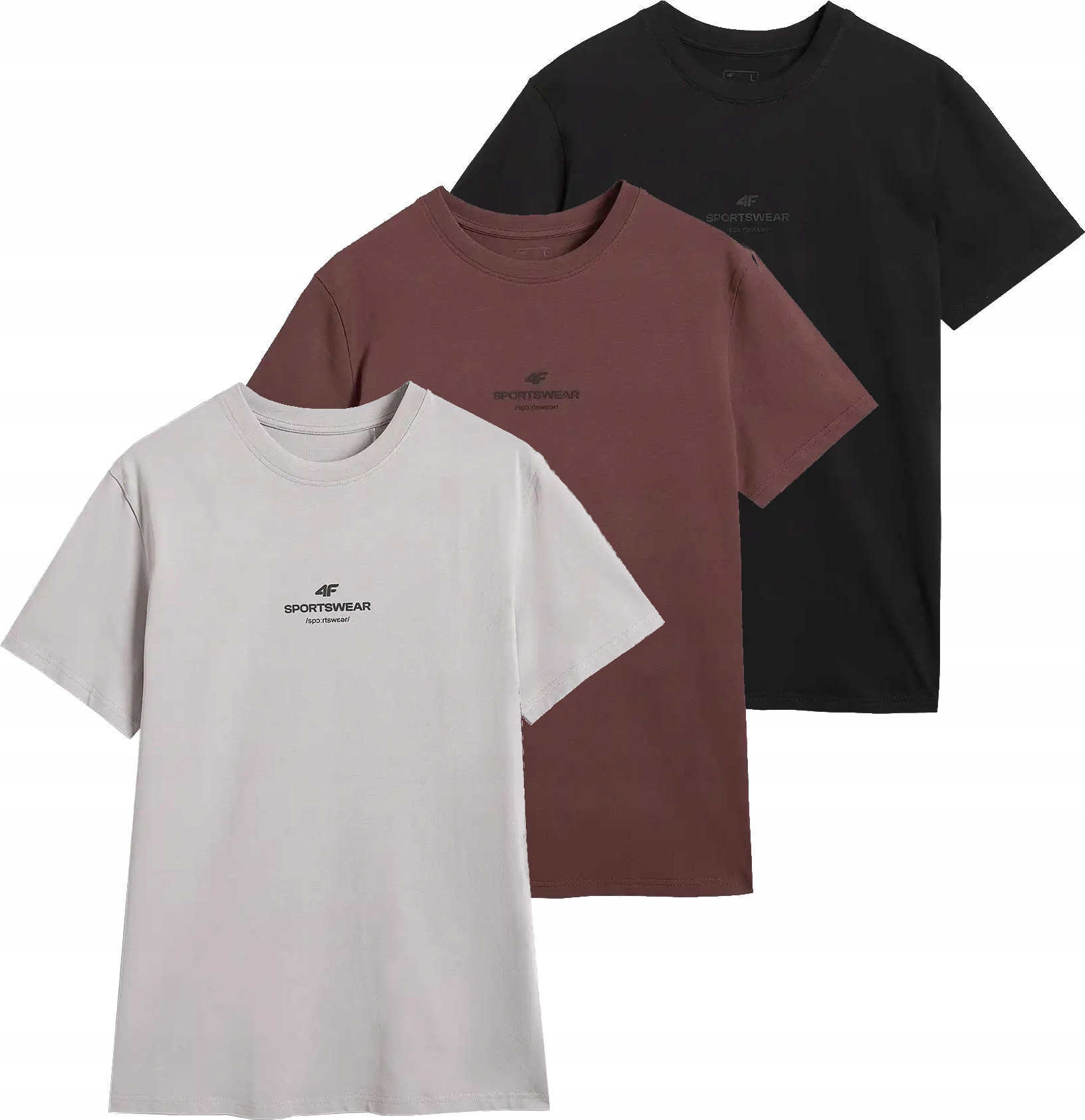 Zestaw 3 sztuk koszulka męska 4F T-shirt 3-pak TSHM2961 20+80+25 M