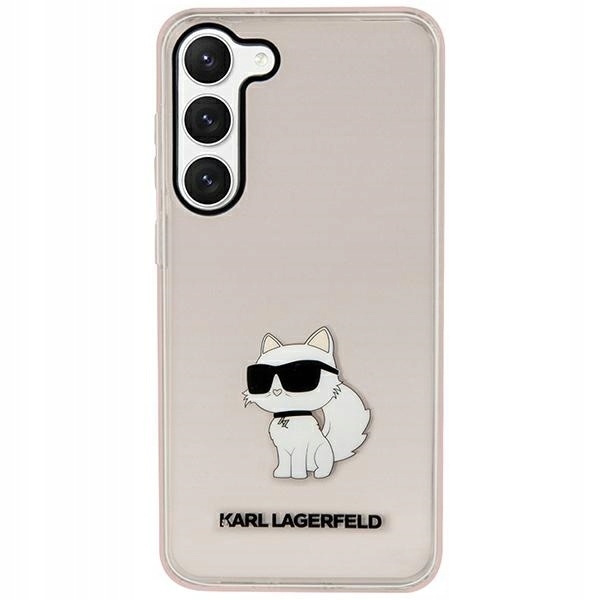 Pouzdro Karl Lagerfeld KLHCS23SHNCHTCP S23 S911 růžové/pink hardcase Ikonik Ch