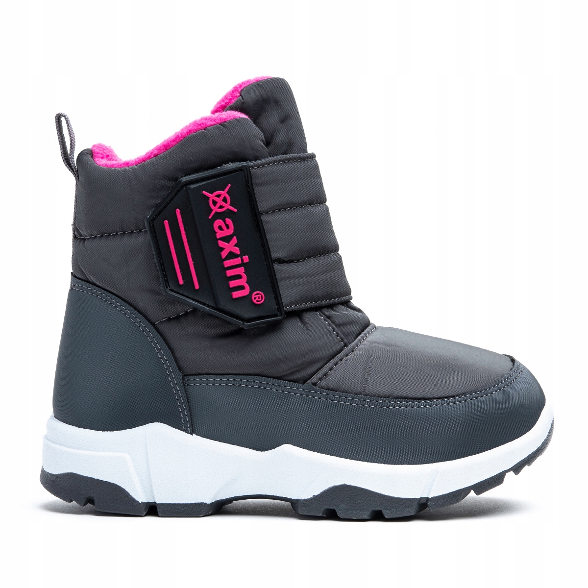 Śniegowce dziecięce OCIEPLANE polar lekkie miękkie na RZEP buty zimowe Axim