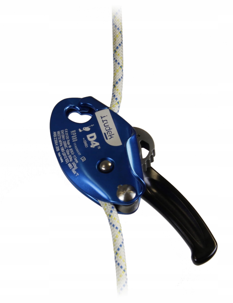 Profesionální samoblokovací sjezdové zařízení Irudek D4 pro lano 10,5 mm