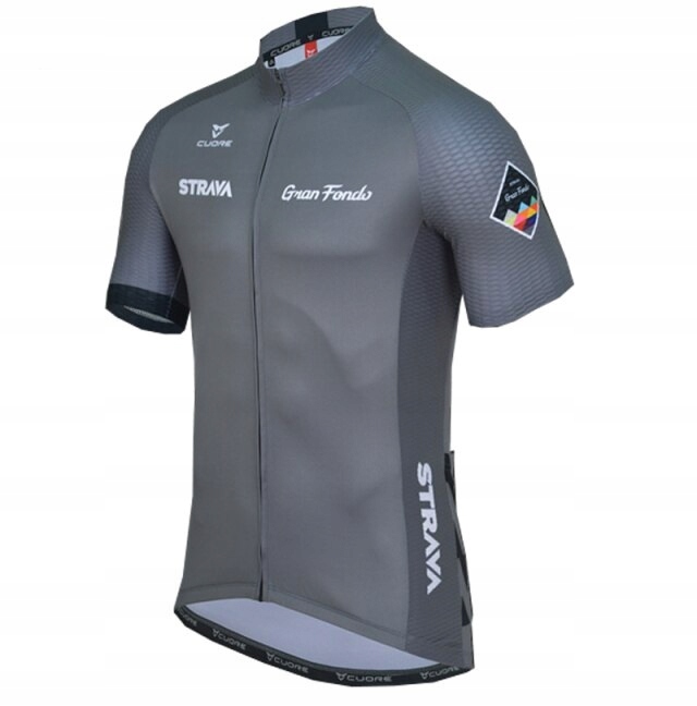 STRÓJ ROWEROWY MĘSKI STRAVA SZARY SPODENKI ŻELOWE KOMPLET KOLARSKI 4XL Marka Strava