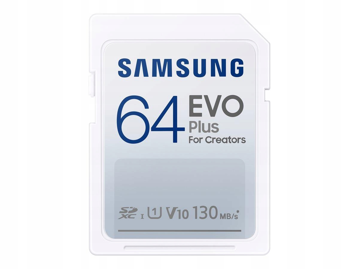 SAMSUNG EVO PLUS SDXC Memory Card 64GB Class10 UHS-I Read up to 130MB/s