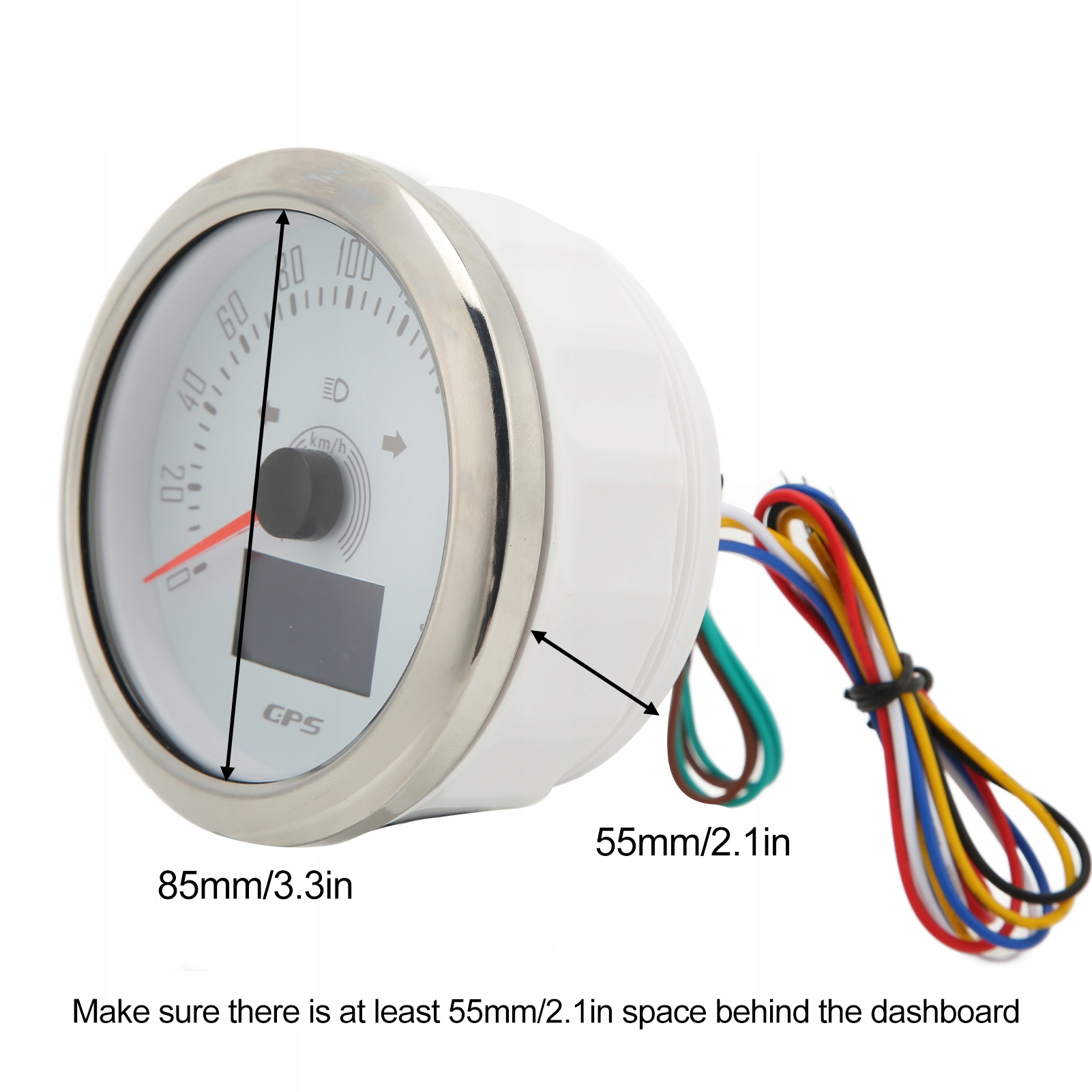 NIERDZEWNA NA ZEGARY LICZNIK GPS 0-200KM/H Kolor dominujący bezbarwny