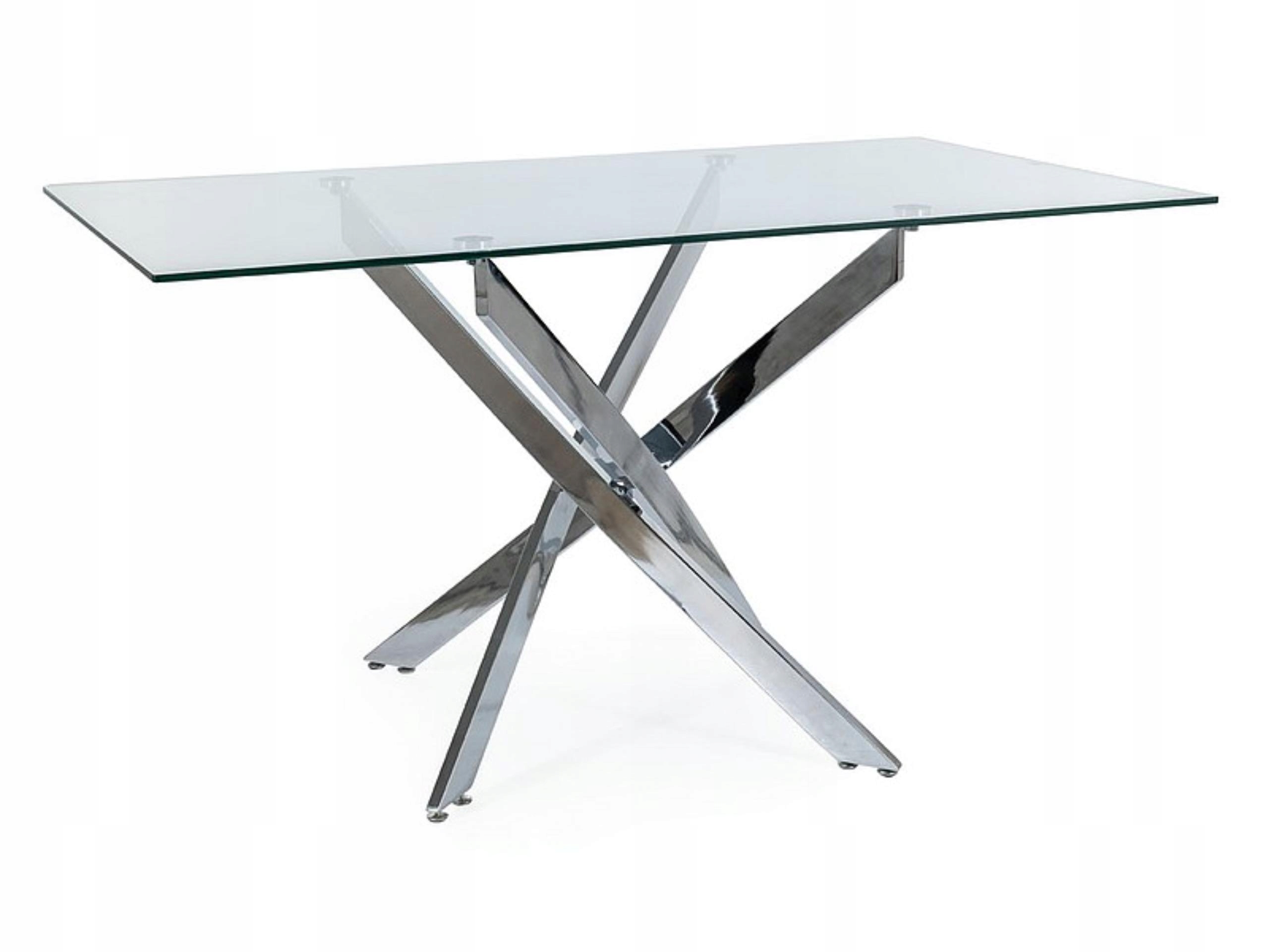 

Stół Agis II transparentny/chrom 140x80