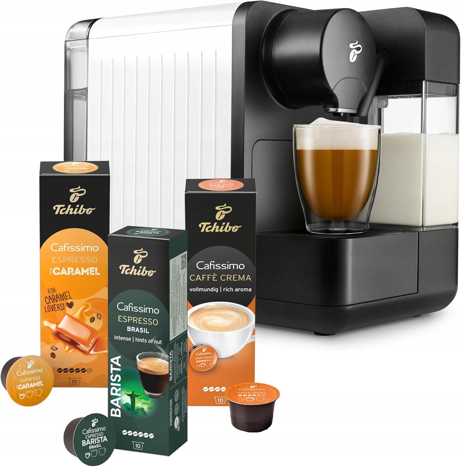 Kávovar na kapsuly Tchibo Cafissimo Milk 1350W 1,2L Biely 30 kapsúl