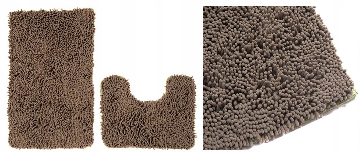 

Dywaniki Łazienkowe 2 Częściowe Puszyste Miękkie