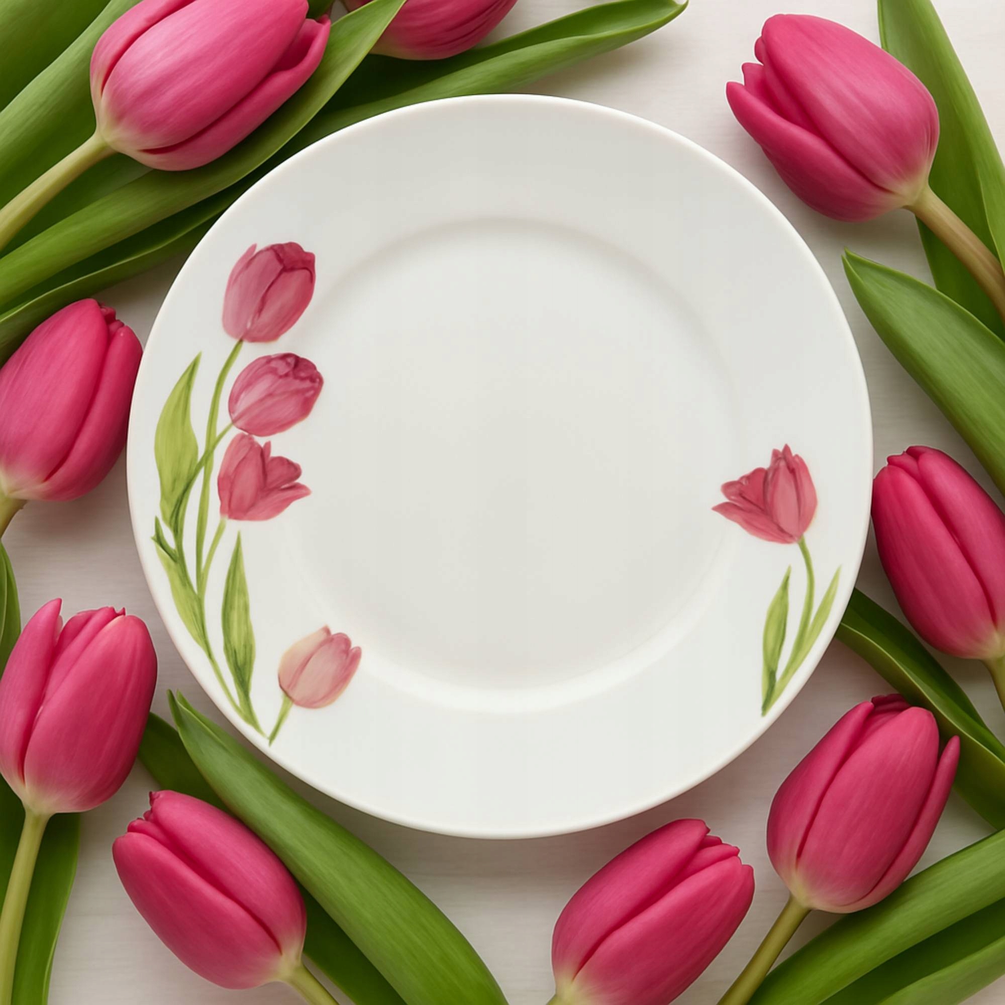 SERWIS OBIADOWY ZESTAW PORCELANOWY 18EL TULIPANY KOMPLET DLA 6 OSÓB Marka Festa Italia