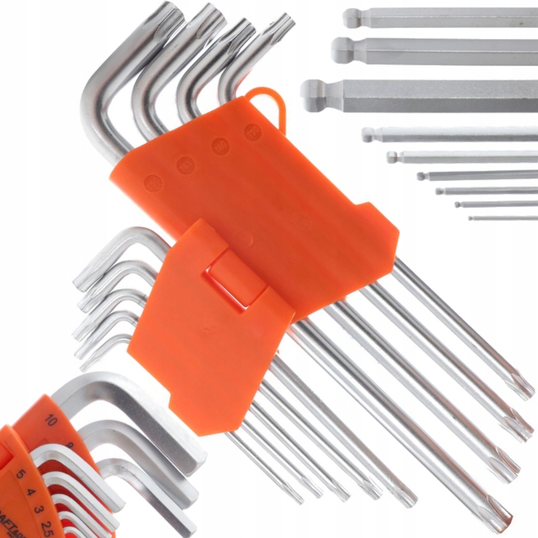 

Zestaw Kluczy Imbusowych Imbus Kulka Torx Hex 18el