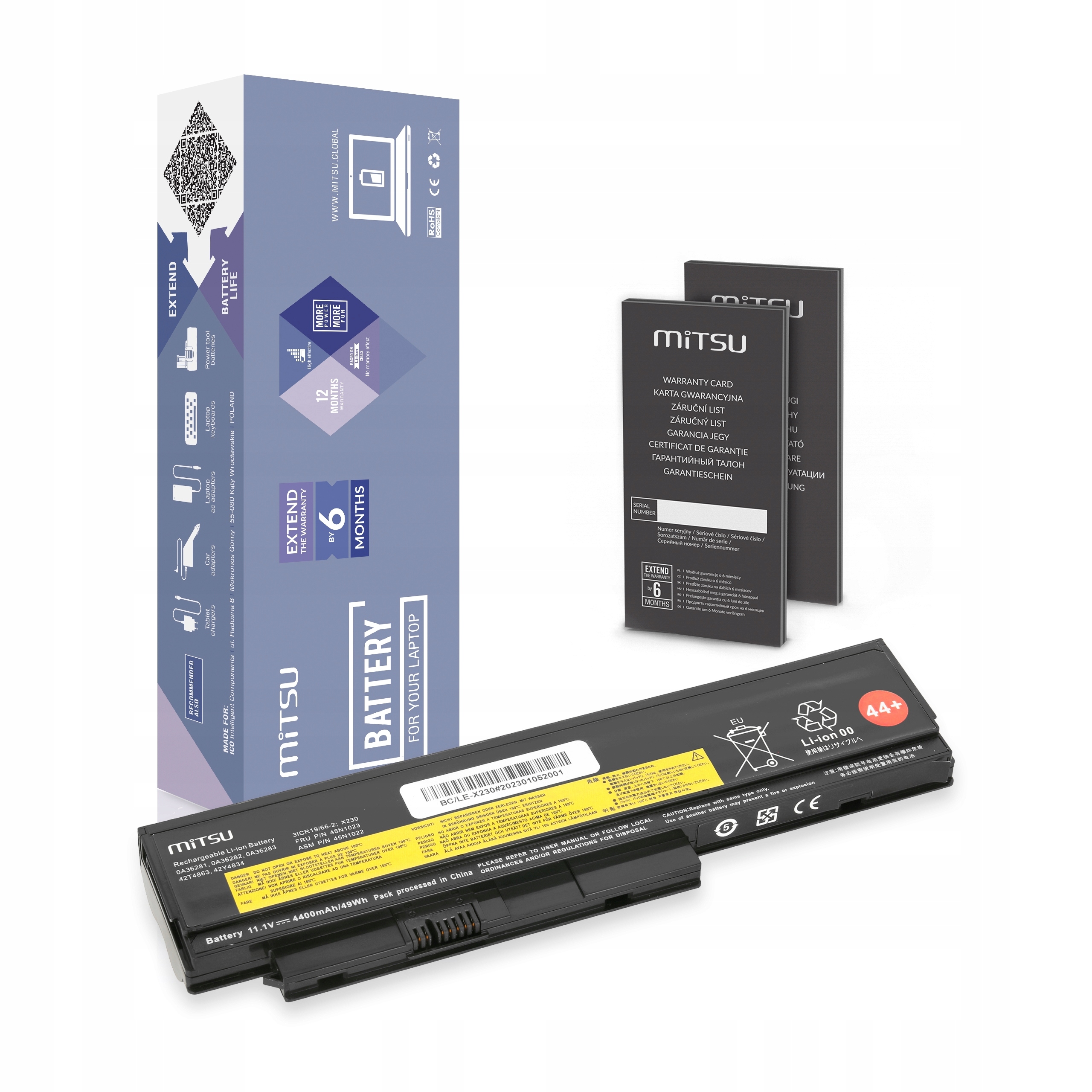 Bateria do Lenovo Thinkpad X230 X230i 42T4866 42T4876 42Y4864 42Y4874