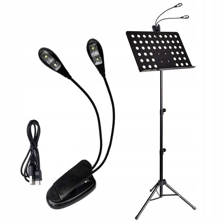 PULPIT DO NUT STOJAK PULPIT NA NUTY Z LAMPKĄ LED POKROWIEC STATYW ZESTAW