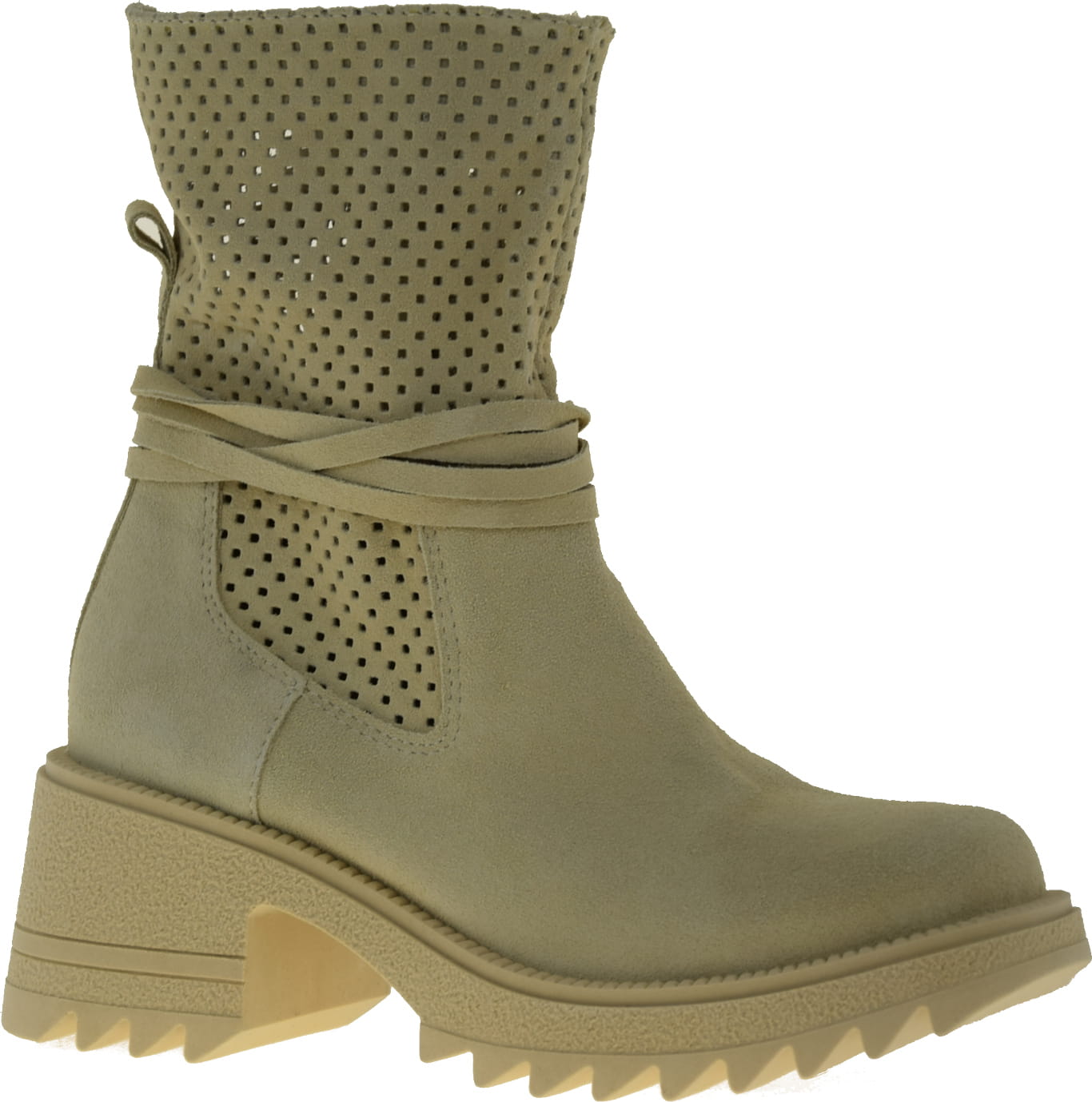 Dámské Kotníkové Boty Na Silném Traperu Ažurové, Velikost 5042 Vel.