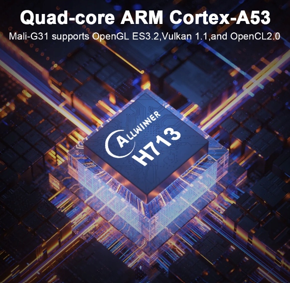 Mini Projektor Rzunik Domowy HD Ready Android TV, USB, HDMI, WI-FI, BT 5.0 Jasność lampy (ANSI) 200 lm