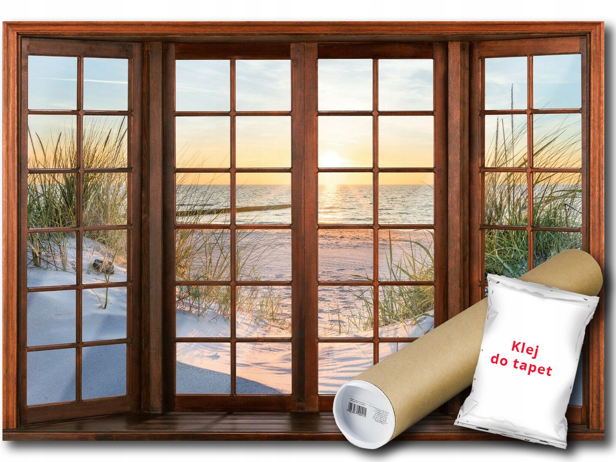 Fototapeta Flizelina Teras Okno Pláž 312x219