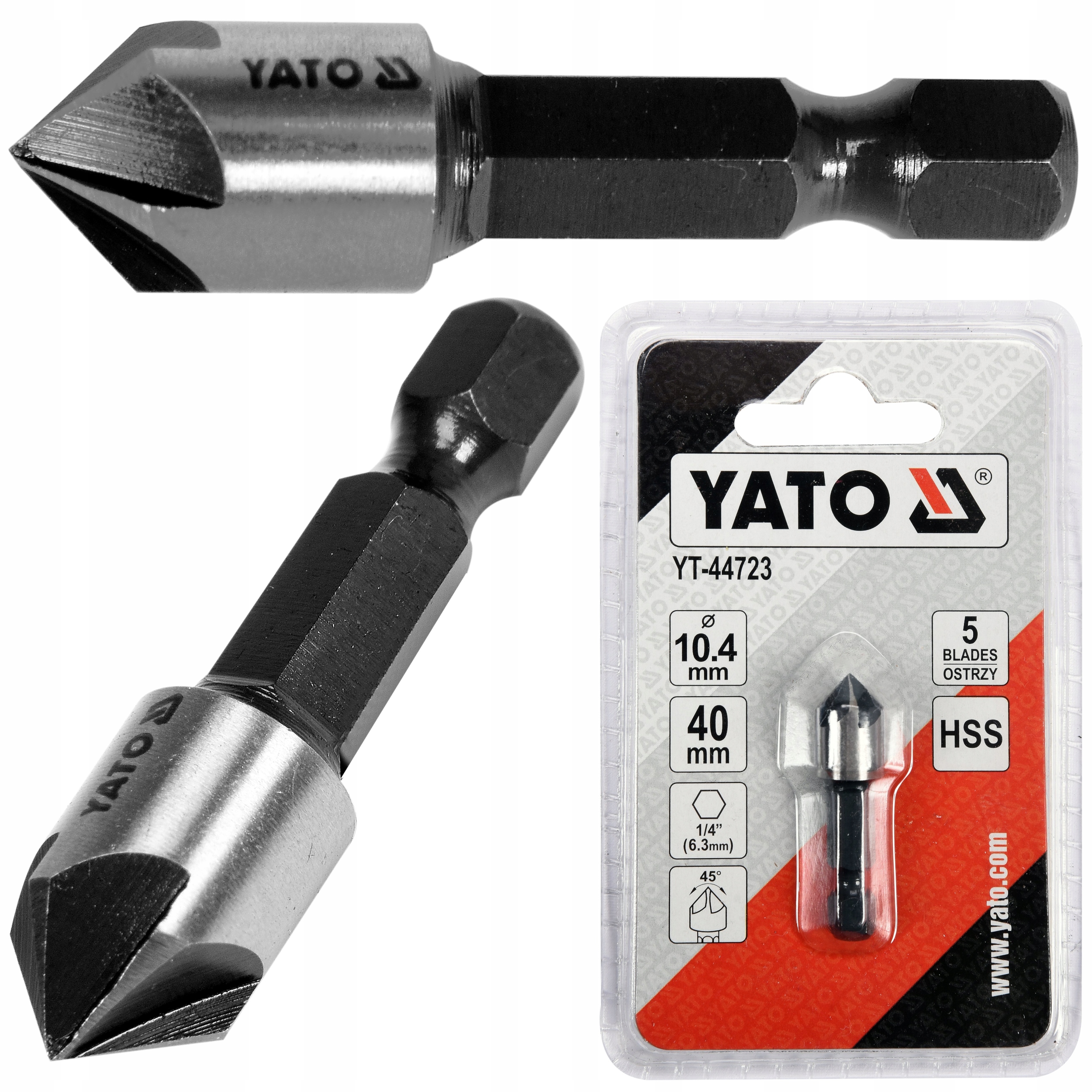 

Pogłębiacz Do Metalu Hss 10,4mm x 40mm Hex Yato