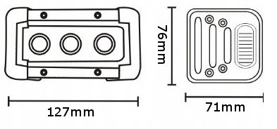Led pracovní lampa 30W 10-30V 3 Cree LEDx10W, Flood, Lišta