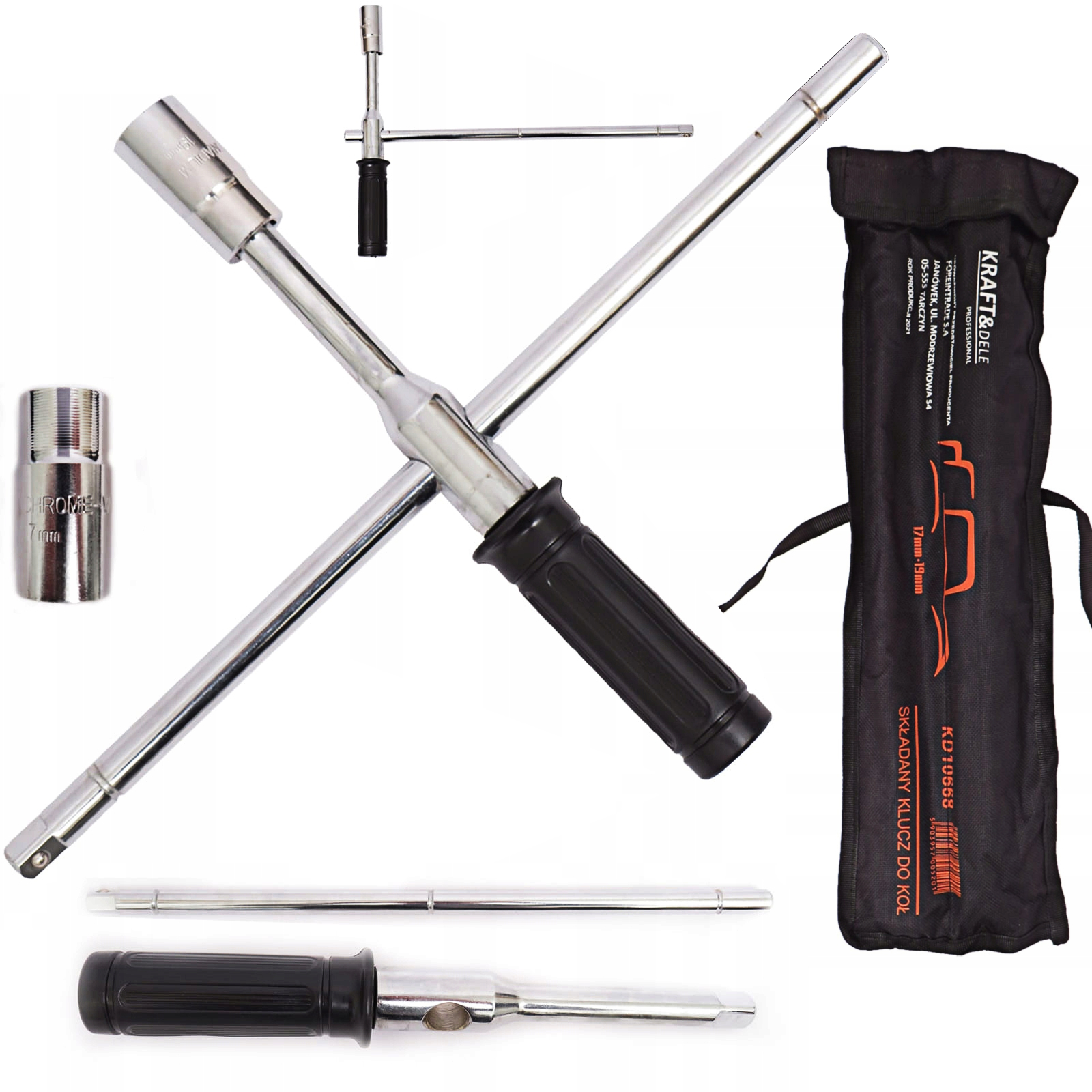 СКЛАДАНИЙ КЛЮЧ ДЛЯ АВТОМОБІЛЬНИХ КОЛІС 17,19 ММ