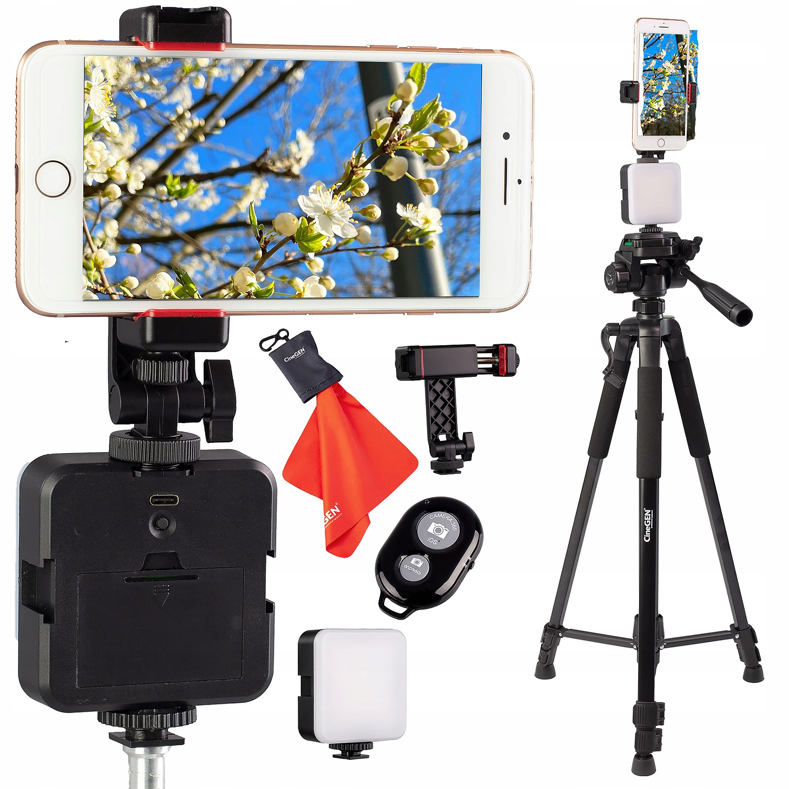 Stabilní Stativ Příslušenství Lampa Led Dálkové Ovládání Držák Dárek