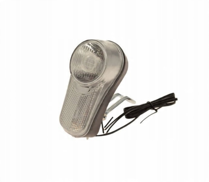 

Lampa rowerowa na widelec przód na dynamo 6v 2.4w