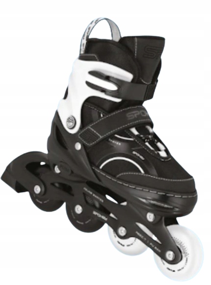 Rolki Spokey Regulowane 34-37 Skate Czarno Białe