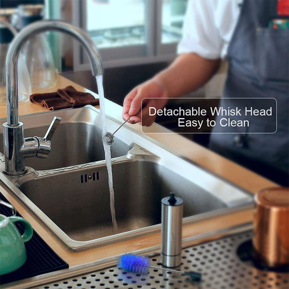 SPIENIACZ TRZEPACZKA DO MLEKA KAWY STAL NIERDZEWNA WBUDOWANY AKUMULATOR Kod producenta 814