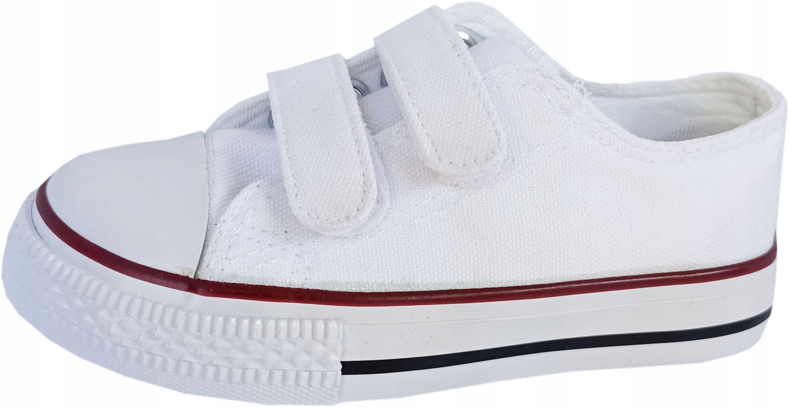 Krótkie trampki na rzepy r25 białe P8-134