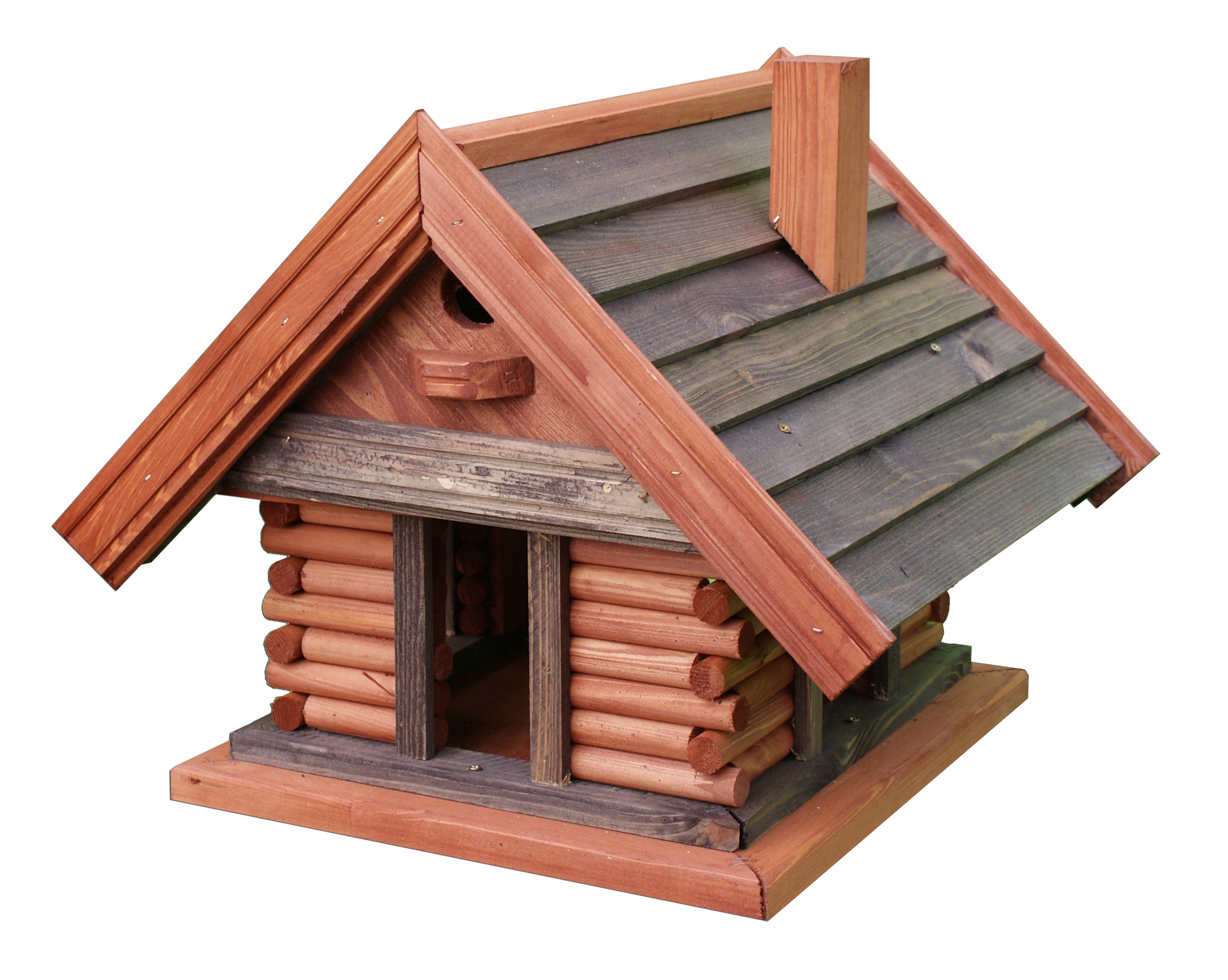 

Karmnik dla ptaków z budką lęgową do ogrodu drewno