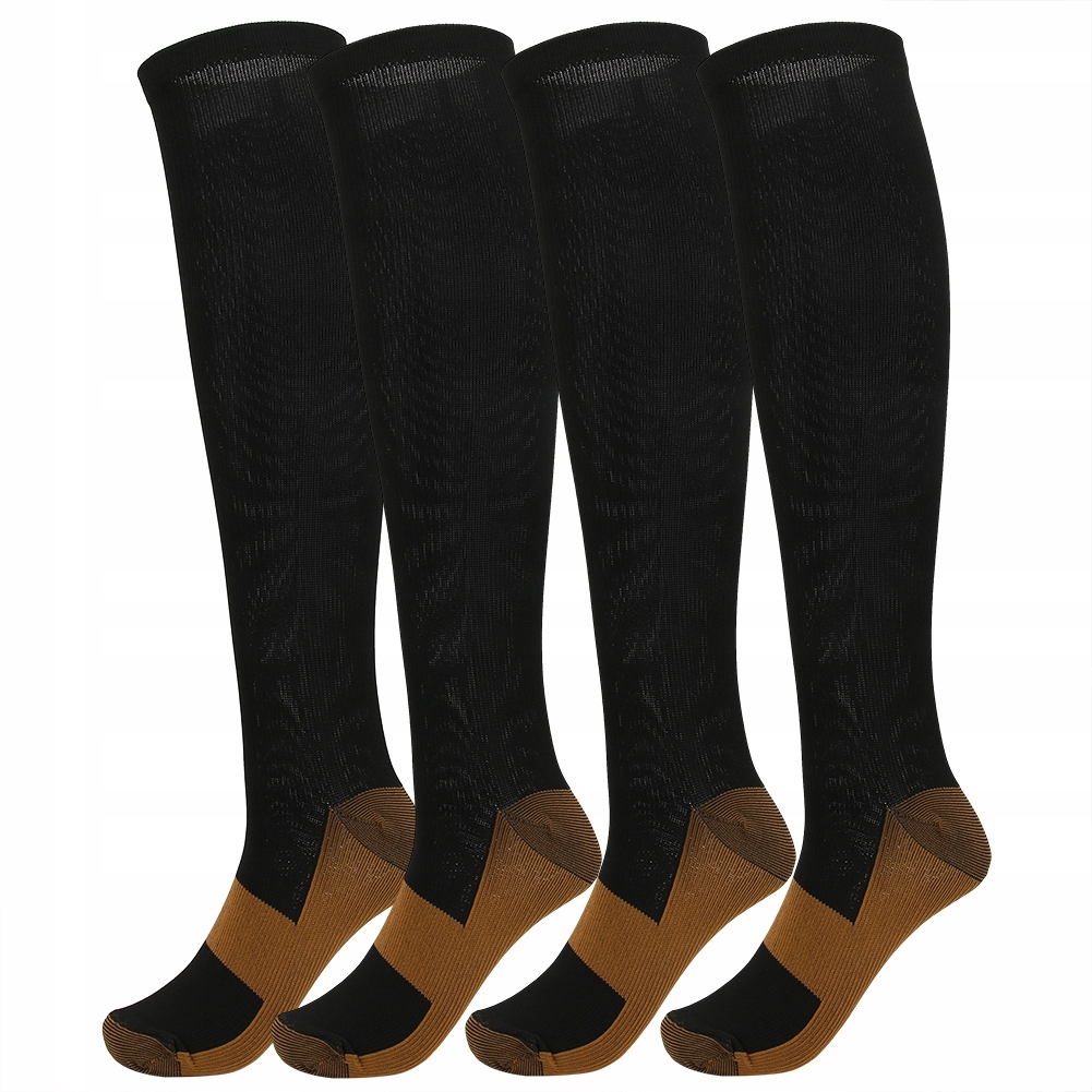 2 Pary Podkolanówki Uciskowe Kompresyjne Przeciwżylakow S+m