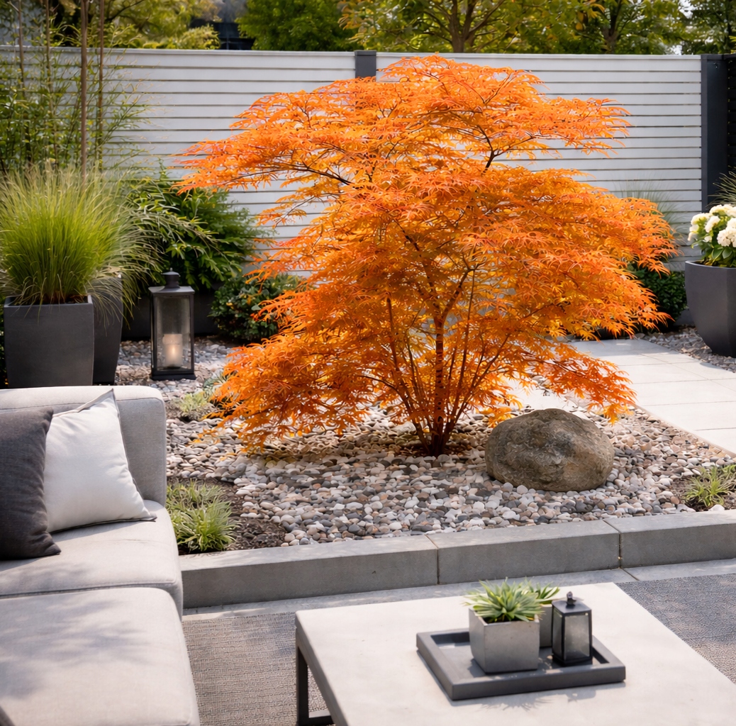 Уникальный кленовый пальмовый изумрудный Кружевной измельченный лист 30-35 см саженцы 1л