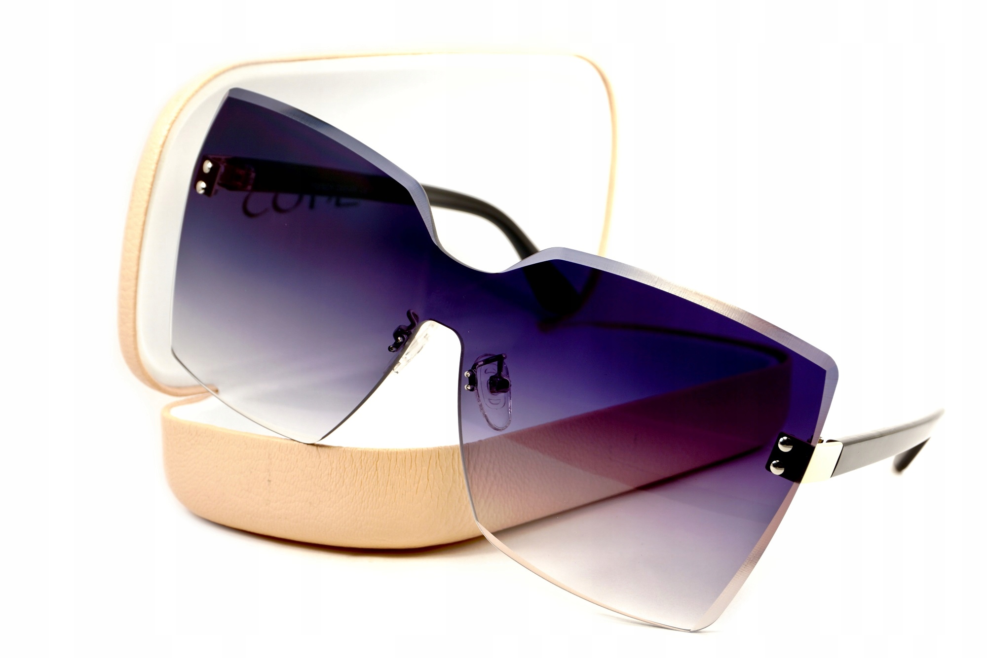 ELEGANCKIE DAMSKIE OKULARY PRZECIWSŁONECZNE ETUI Marka Cote Exclusive