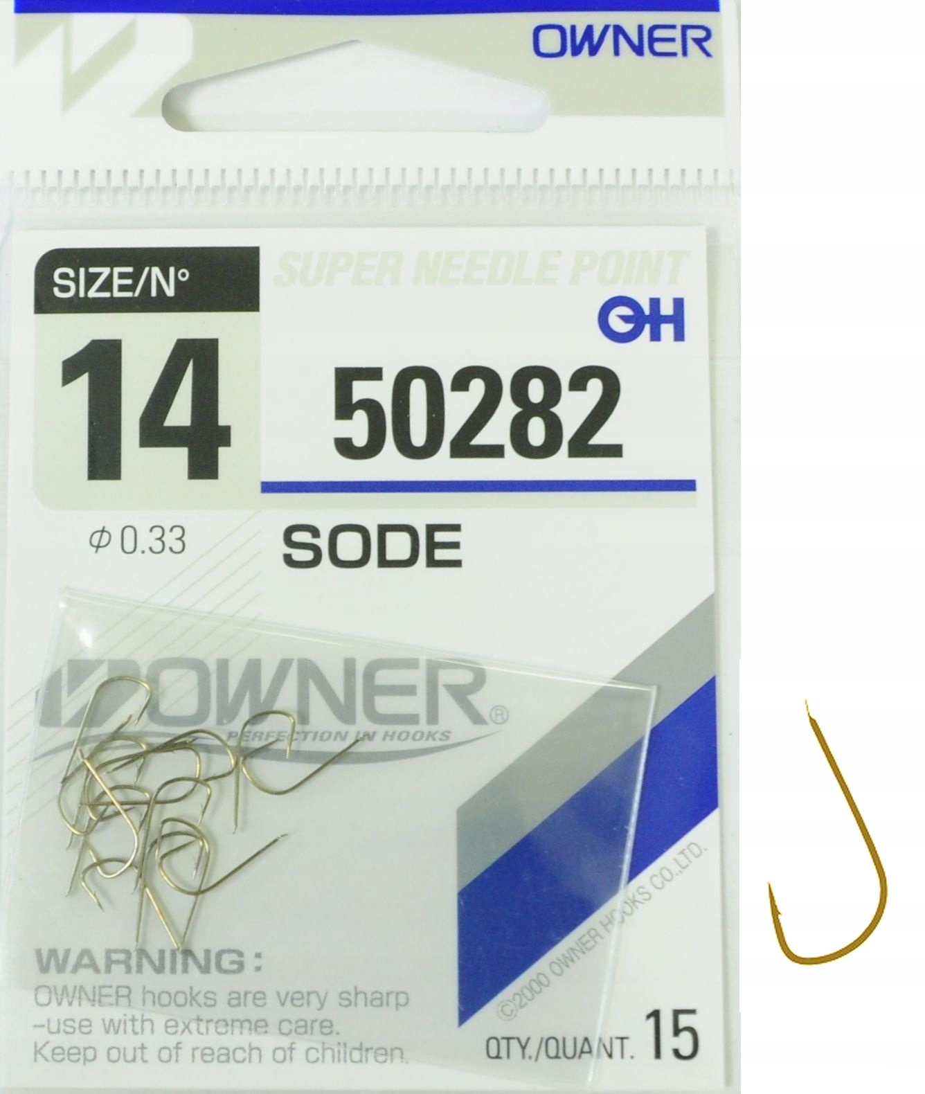 Nr 14 Haczyki Owner Sode 50282 Wyczynowe Cieńkie