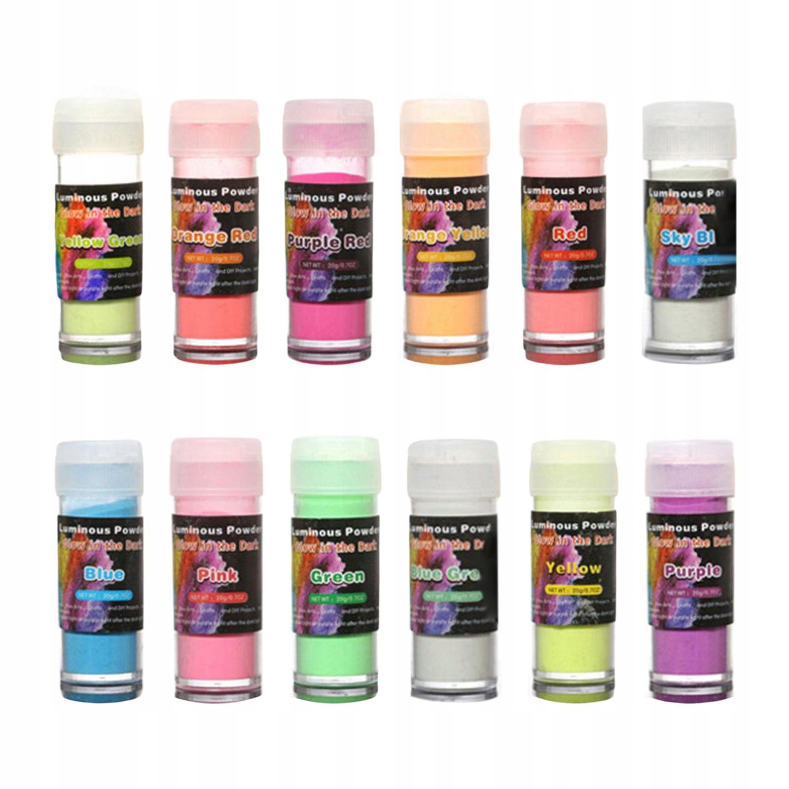 12 szt. Luminous Powder Noctilucent Paint Making