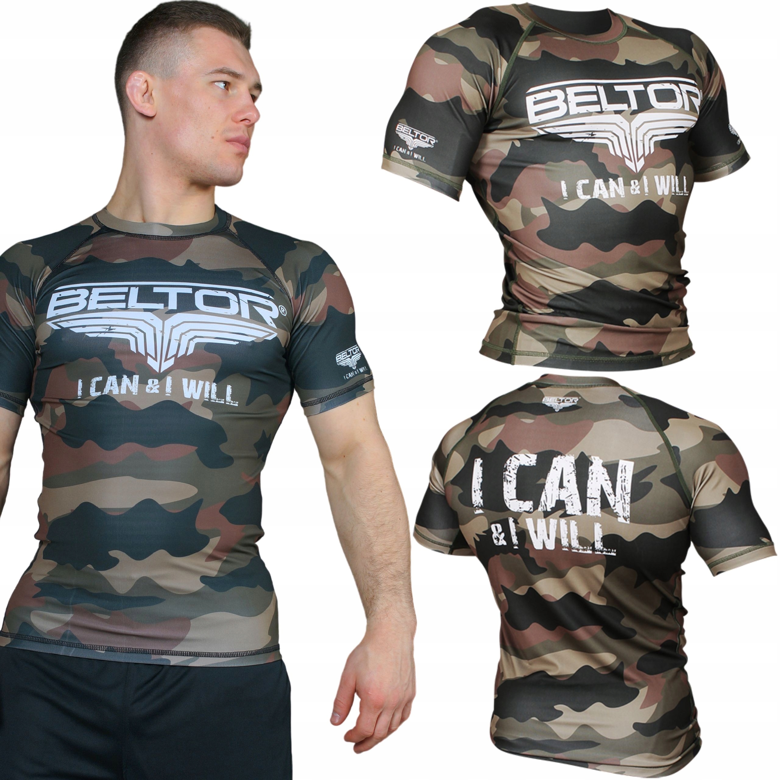 Beltor Rashguard Short Sleeve Army 01 Koszulka Termoaktywna Moro XXL