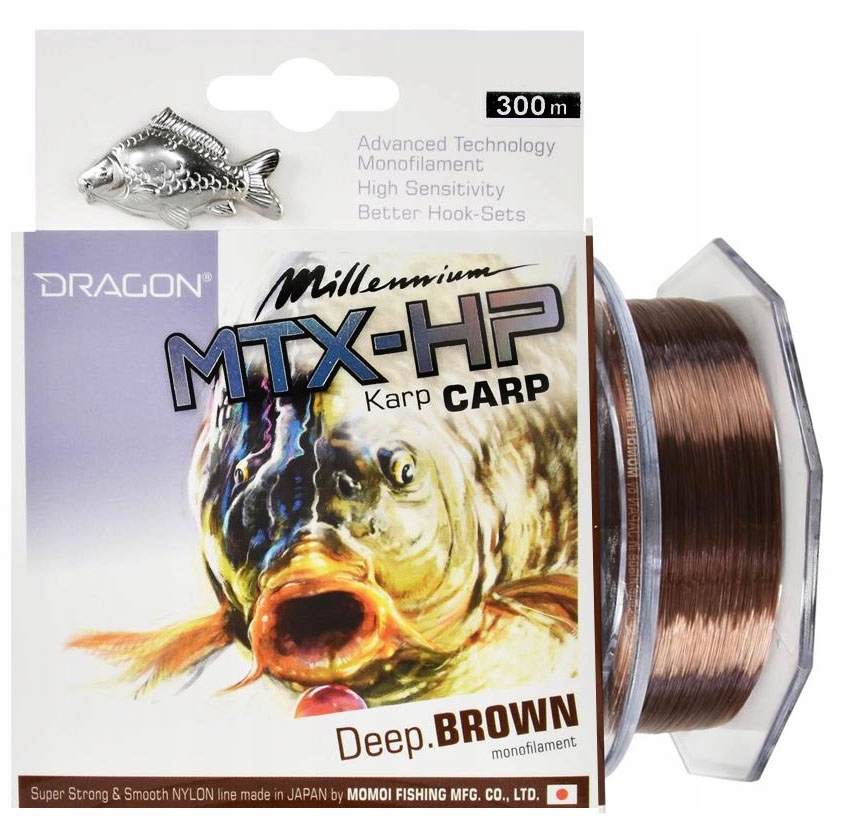 Żyłka Dragon Millennium Mtx-hp Karp 300m 0,30mm 10,5kg +Znaczek WrocłaW