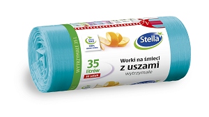 

Worki na śmieci Stella 35L z uszami turkusowe