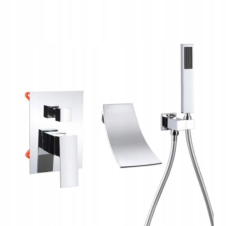 Podomietková vaňová batéria Chde Waterfall strieborná