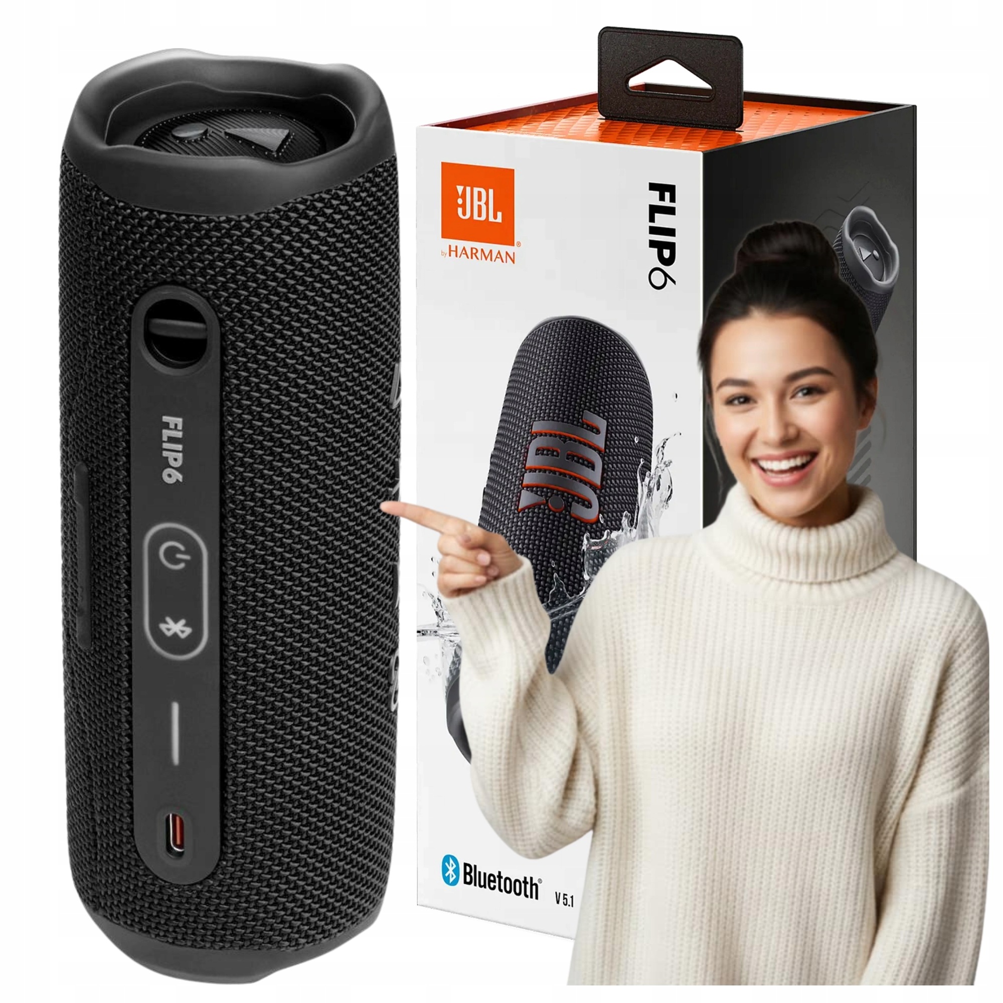 Prenosný reproduktor Jbl Flip 6 čierny 30 W
