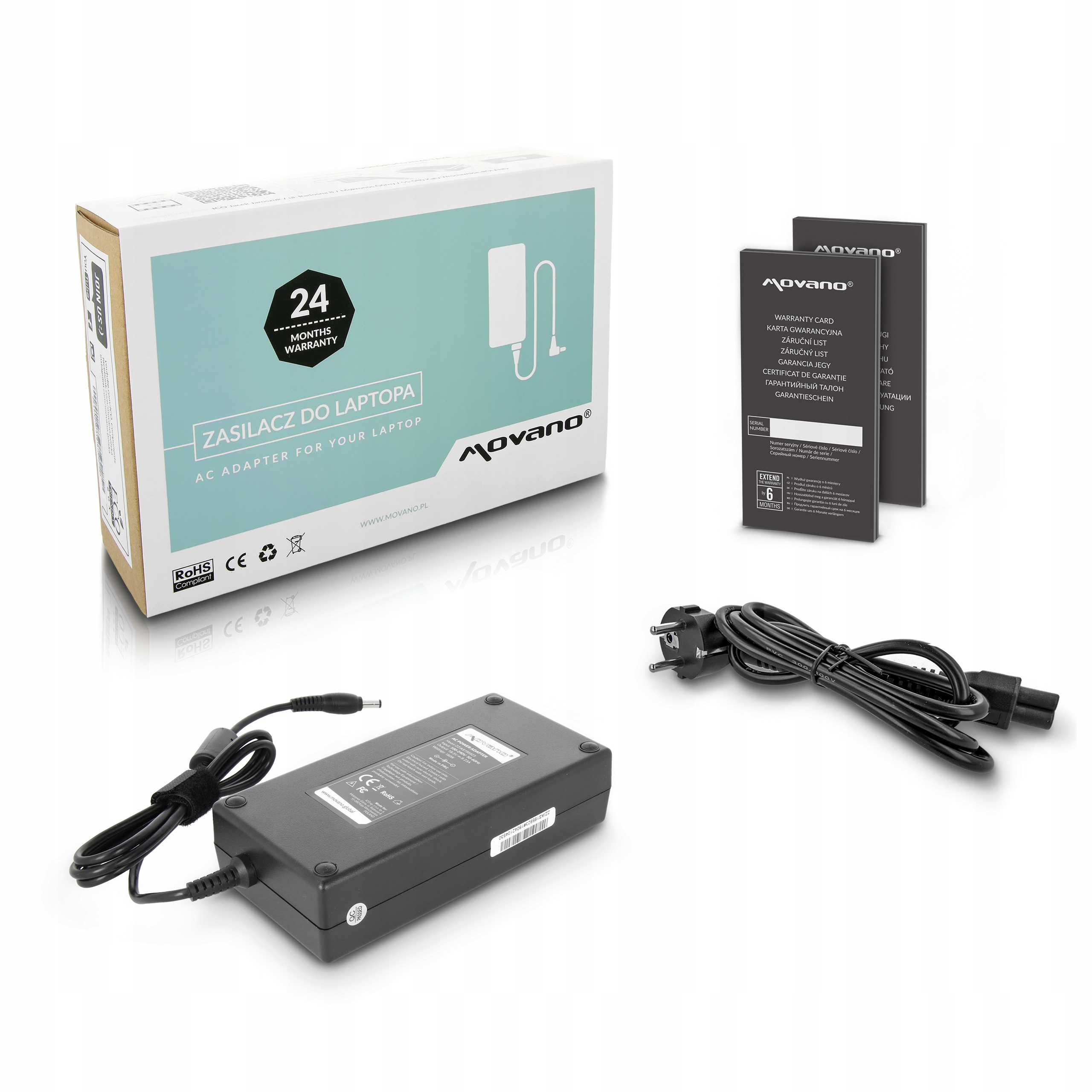 

Zasilacz Movano 19.5v 9.23a (5.5x2.5) 180W do Asus