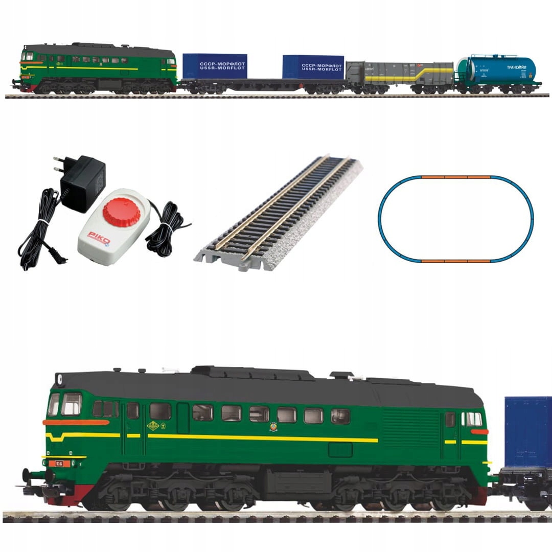 Piko 97940 - Zestaw startowy pociąg towarowy z lokomotywą M62 SZD