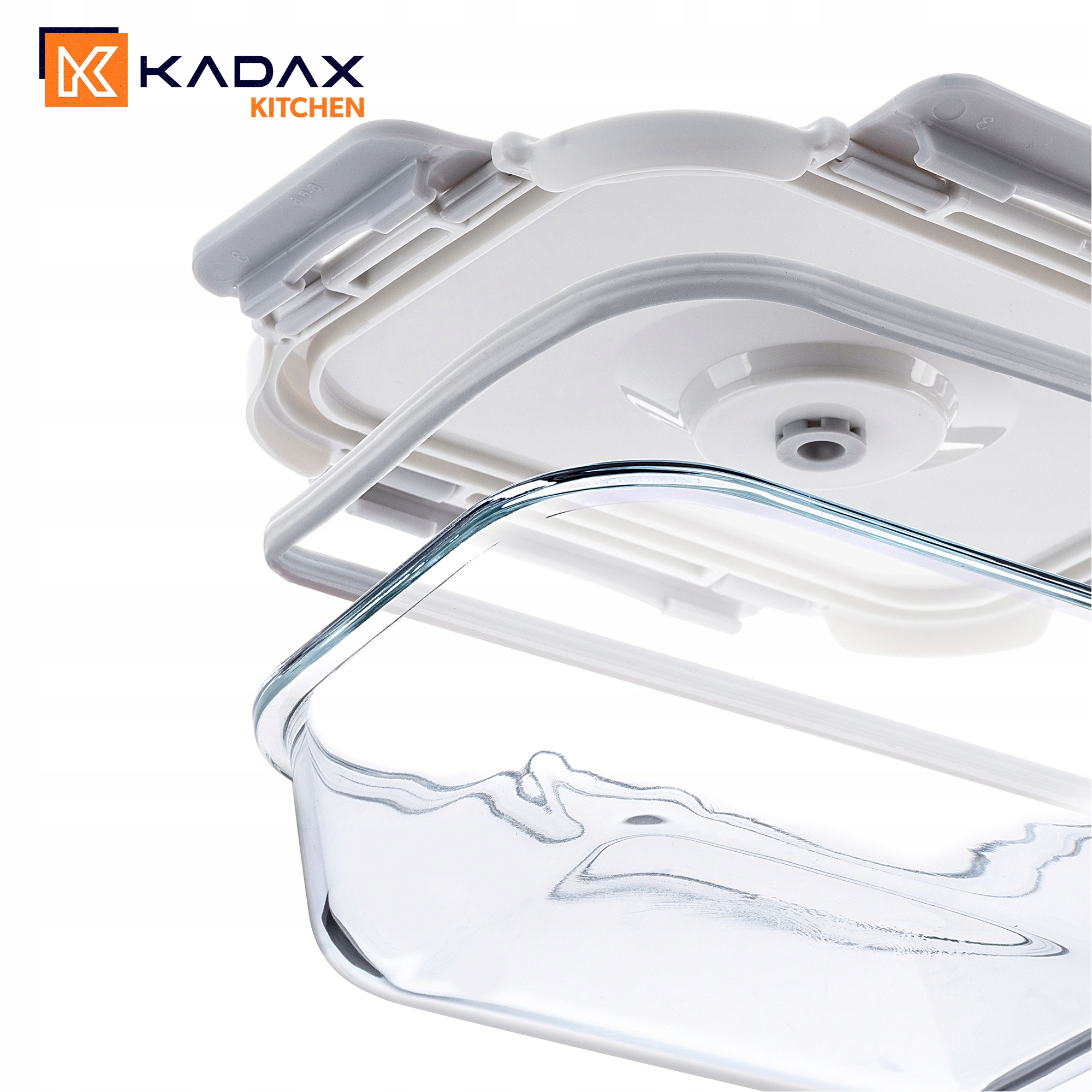 POJEMNIKI NA ŻYWNOŚĆ SZKLANY ZESTAW POJEMNIKÓW PRÓŻNIOWE 4x LUNCHBOX POMPKA Wysokość 7.5 cm