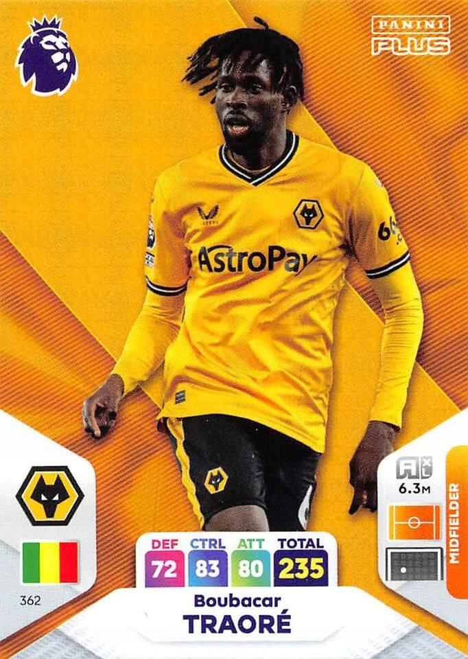 2024 Panini Premier League Plus 362 Boubacar Traoré Base Card