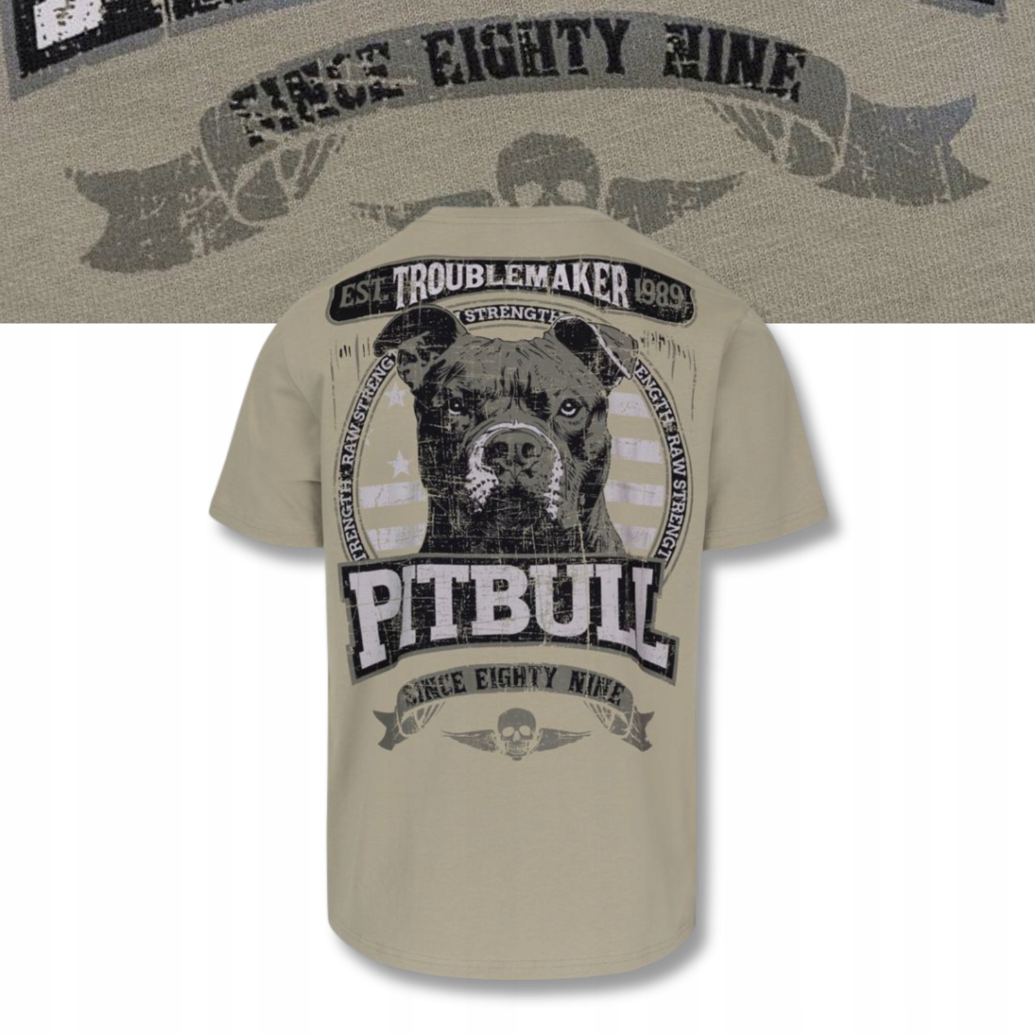 Męska Koszulka Pitbull Bawełniany t-shirt z nadrukiem Troublemaker