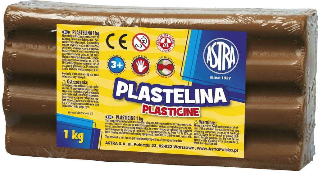 

Plastelina Astra 1 kg Luzem Brązowa