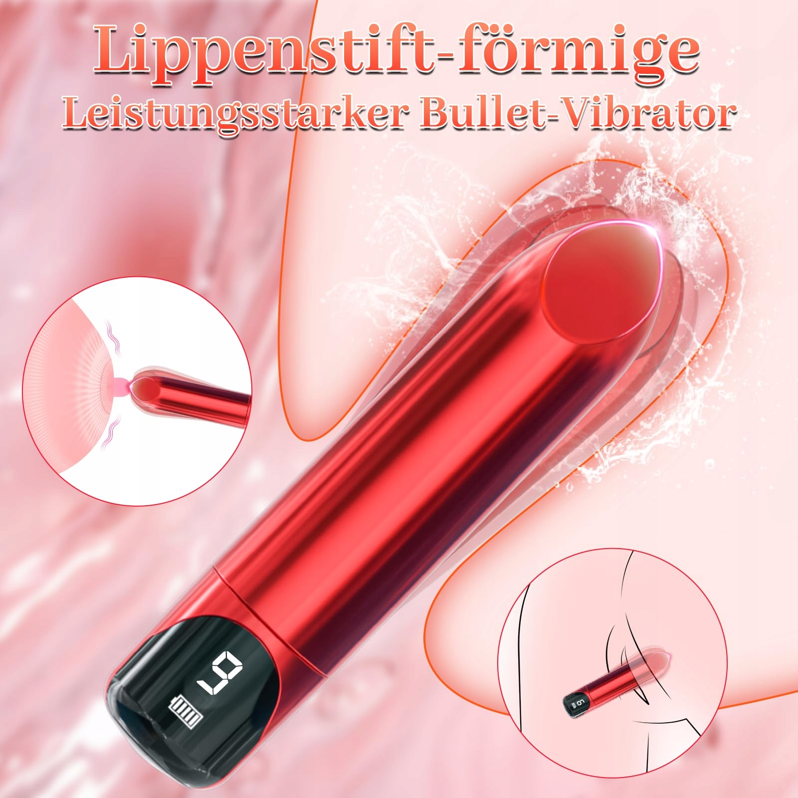 MINI VIBRATOR DLA KOBIET 10 TRYBÓW CICHE I MOCNE WIBRATORY KLITORIS — miniatura 3
