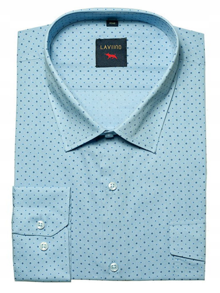 Velká elegantní pánská košile casual s modrým vzorem